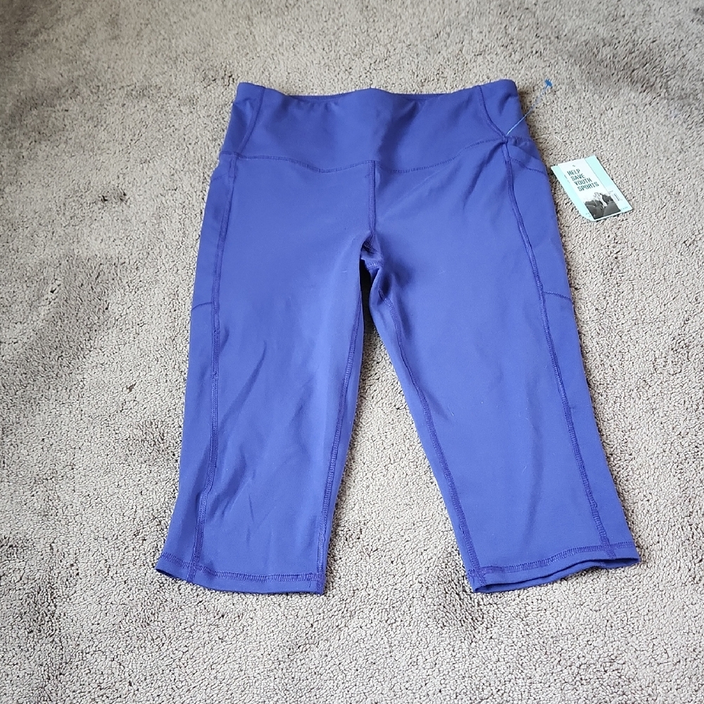DSG Evening Sky Purple Performance High Rise Crop Leggings SIZE S